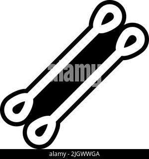 Badezimmer Baumwolle Knospen Symbol . Stock Vektor