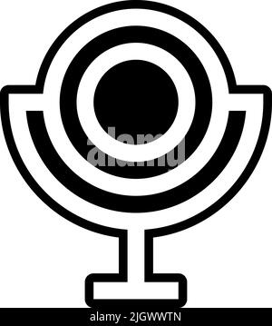 Symbol für den Handspiegel im Badezimmer. Stock Vektor