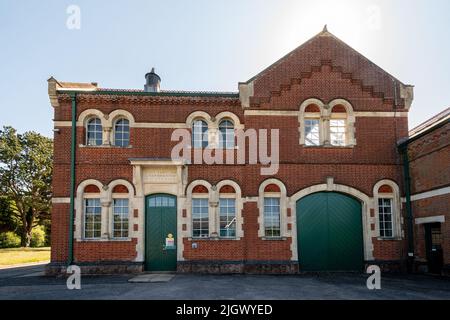 Twyford Waterworks, eine konservierte edwardianische Wasserpumpen- und Reinigungsstation in Hampshire, England, Großbritannien. Besucherattraktion, Museum Stockfoto