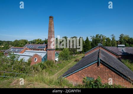 Twyford Waterworks, eine konservierte edwardianische Wasserpumpen- und Reinigungsstation in Hampshire, England, Großbritannien. Besucherattraktion, Museum Stockfoto