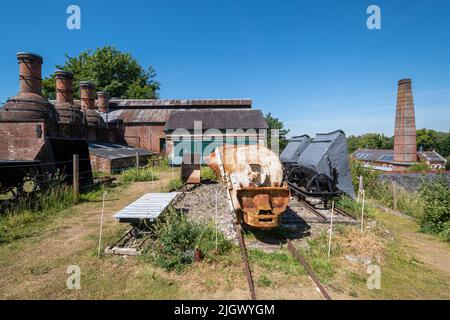 Twyford Waterworks, eine konservierte edwardianische Wasserpumpen- und Reinigungsstation in Hampshire, England, Großbritannien. Besucherattraktion, Museum Stockfoto