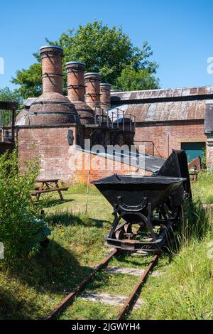 Twyford Waterworks, eine konservierte edwardianische Wasserpumpen- und Reinigungsstation in Hampshire, England, Großbritannien. Besucherattraktion, Museum Stockfoto