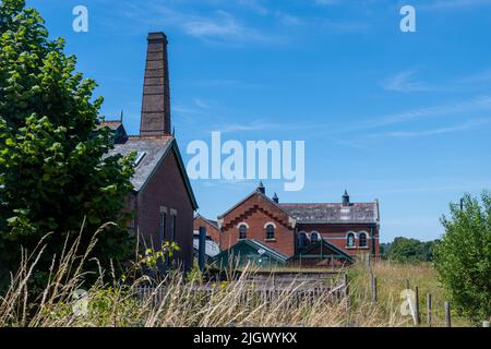 Twyford Waterworks, eine konservierte edwardianische Wasserpumpen- und Reinigungsstation in Hampshire, England, Großbritannien. Besucherattraktion, Museum Stockfoto