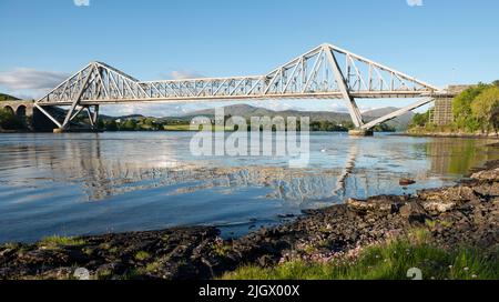 Connel Bridge bei Oban Scotland an einem Sommerabend Stockfoto