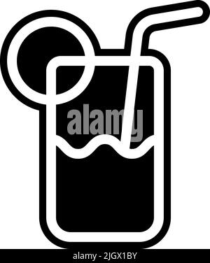 Café-Bar, Symbol für Orangensaft. Stock Vektor