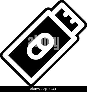 Kommunikation und Medien Pendrive Symbol . Stock Vektor