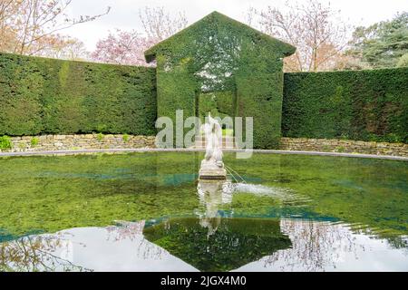 Hidcote Manor, National Trust, weltberühmter Heritage Garden, Hidcote Bartrim, in der Nähe von Chipping Campden, Gloucestershire, Großbritannien Stockfoto