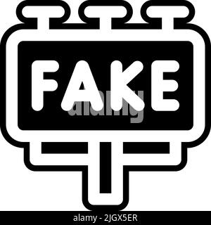 Fake News Billboard Symbol . Stock Vektor