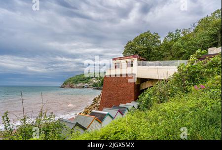 Babbacombe Cliff Railway - Oddicombe Beach Stockfoto