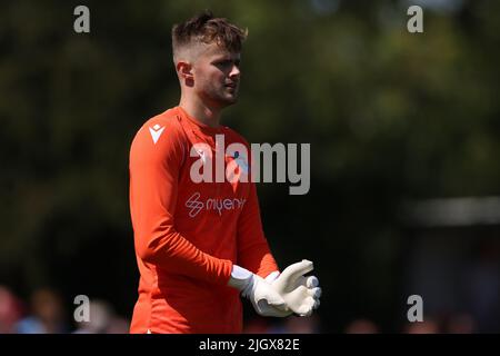 Grimsby, England, 9.. Juli 2022. Ollie Battersby von Grimsby Town beim Vorsaison-Freundschaftsspiel im Linden Club, Grimsby. Bildnachweis sollte lauten: Jonathan Moscrop / Sportimage Stockfoto