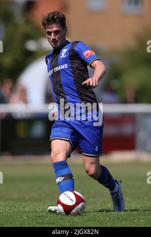 Grimsby, England, 9.. Juli 2022. Will Annan von Cleethorpes Town während des Vorsaison Freundschaftsspiel im Linden Club, Grimsby. Bildnachweis sollte lauten: Jonathan Moscrop / Sportimage Stockfoto