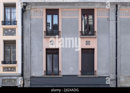 Klassische Architektur Fassade des Art Noveau in Chamonix Frankreich Stockfoto