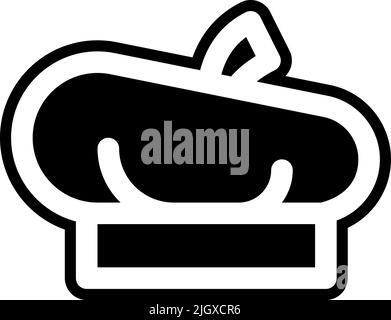 Bildende Kunst Baskenmütze Ikone . Stock Vektor