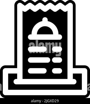 Symbol für die Rechnung für das Essen und das Restaurant. Stock Vektor