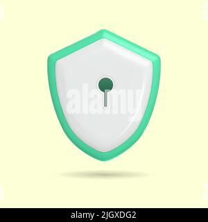 Symbol für den sicheren Schutz. Konzept der Sicherheit, garantierter Zahlungsschutz, Passwortsicherheit, nternet Privacy Cyber Protection, Antivirus. Cybersicherheit und Stock Vektor