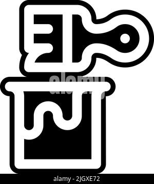 Bildende Kunst malen Eimer Symbol . Stock Vektor