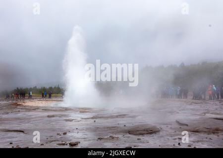 Eine allgemeine Ansicht eines Geysiters im Haukadalur, Island. Bild aufgenommen am 7.. Juli 2022. © Belinda Jiao jiao.bilin@gmail.com 07598931257 https://www.belind Stockfoto