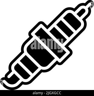 Symbol für die Zündkerze der Tankstelle . Stock Vektor