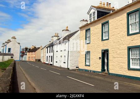 Küstenhäuser, Isle of Whithorn, Dumfries & Galloway, Schottland, Großbritannien Stockfoto