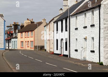 Küstenhäuser, Isle of Whithorn, Dumfries & Galloway, Schottland, Großbritannien Stockfoto