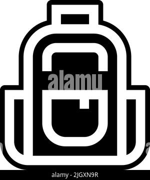 High School Rucksack Symbol . Stock Vektor