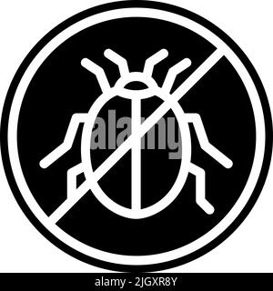 Insekten Parasiten Schädlingsbekämpfung Schädlingsbekämpfung Symbol . Stock Vektor