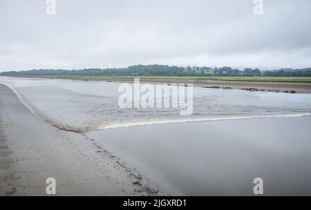 Die Gezeitenröhre kommt am 11.. Juli 2022 in Glencaple, Schottland, an. Stockfoto