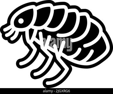 Insekten Parasiten Schädlingsbekämpfung Floh Symbol . Stock Vektor