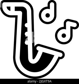 Jazz Musik Saxophon Symbol . Stock Vektor