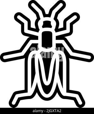 Insekten Parasiten Schädlingsbekämpfung Cricket-Symbol . Stock Vektor