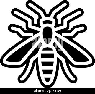 Insekten Parasiten Schädlingsbekämpfung Wespe Symbol . Stock Vektor