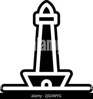 Wahrzeichen Monas Symbol . Stock Vektor