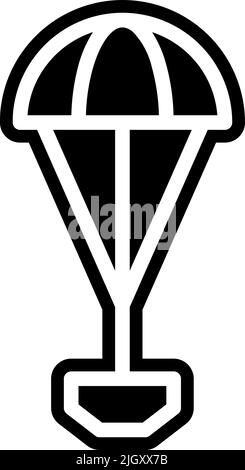 Mars perseveration Mission Fallschirm Symbol . Stock Vektor