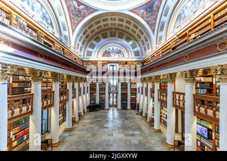 Innenansicht der Finnischen Nationalbibliothek in Helsinki. Stockfoto