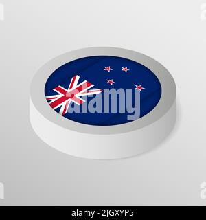 EPS10 Vektor Patriotisches Schild mit Flagge von Newzealand. Ein Element der Wirkung für die Verwendung, die Sie daraus machen möchten. Stock Vektor