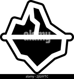 Mutter Erde Tag Eisberg Symbol . Stock Vektor