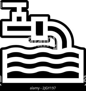 Mutter Erde Tag Wasserverschmutzung Symbol . Stock Vektor