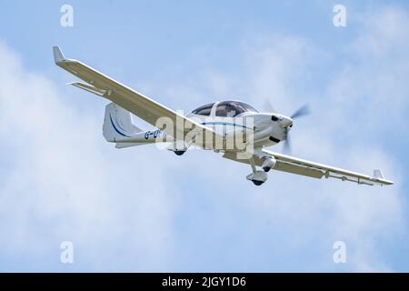 Da 40 Final Approach Bournemouth Airport Runway 26 Stockfoto