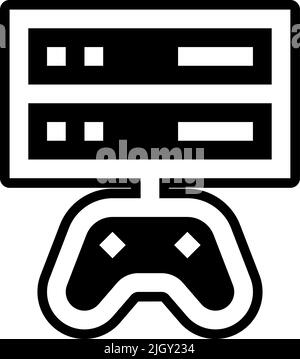 Online-Spiel-Server-Symbol . Stock Vektor