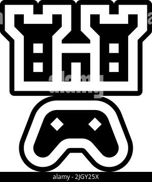 Online-Spiel Castle Icon . Stock Vektor