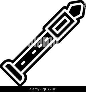 Musikgeschäft Flöte Symbol . Stock Vektor