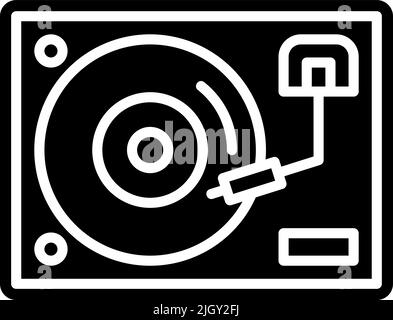 Music Store Plattenspieler-Symbol . Stock Vektor