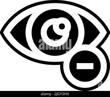 Symbol für optometristische Myopie . Stock Vektor