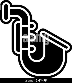 Musikgeschäft Saxophon Symbol . Stock Vektor