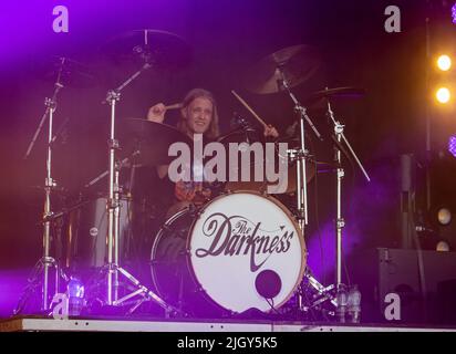 Rufus Taylor of the Darkness treten beim Cornbury Festival 2022 live auf Stockfoto