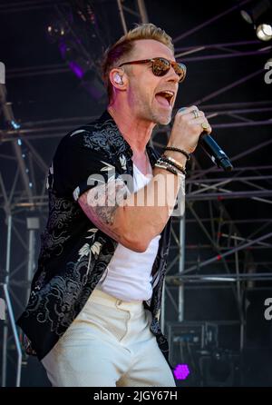 Ronan Keating tritt beim Cornbury Festival 2022 live auf Stockfoto