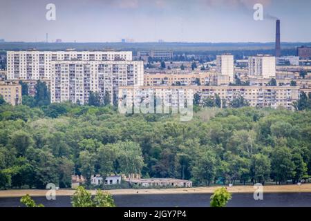 Über sowjetischen kommunistischen Ära Gebäude in Kiew - Ukraine Stockfoto