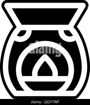 Brennersymbol für die Zeit bis zum Schlafengehen. Stock Vektor