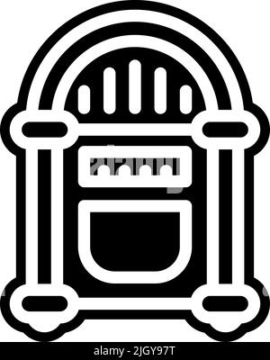 Retro-Jukebox-Symbol . Stock Vektor