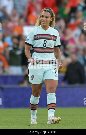 Wigan, England: 13/07/2022, 13.. Juli 2022, Leigh Sports Village, Wigan, England: Internationaler Fußball für Frauen, Niederlande gegen Portugal: Andreia Norton aus Portugal Stockfoto